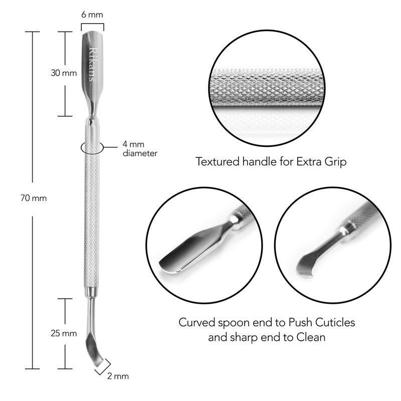 Rikans Cuticle Pusher Nail Art & Uv Gel Nail Polish Remover Tool for Fingernail Polish Manicure pedicure cuticle trimmer. (Nail Cuticle Cleaner) - Image 3